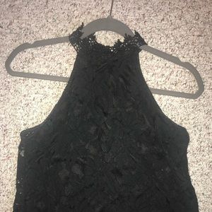 black lace tank top